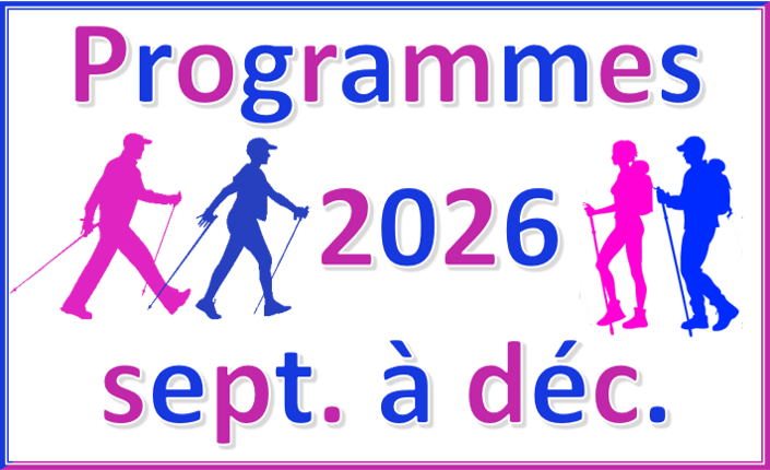 Programme randonnée et marche nordique sept.-déc. 2026