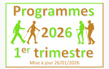 Programme randonnées et marche nordique 1er trimestre 2026 (mise à jour 26/01/2026)