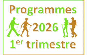 Programme randonnées et marche nordique 1er trimestre 2026 (mise à jour 27/02/2026)